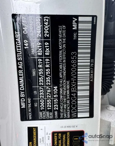 2017 Mercedes-Benz Glc 300 z USA, uszkodzony, nr VIN WDC0G4JBXHV006853